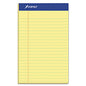 Ampad Perforated Writing Pads, Narrow Rule, 50 Canary-Yellow 5 x 8 Sheets, Dozen (20204)