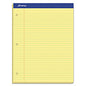 Ampad Double Sheet Pads, Wide/Legal Rule, 100 Canary-Yellow 8.5 x 11.75 Sheets (20243)