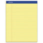 Ampad Perforated Writing Pads, Wide/Legal Rule, 50 Canary Yellow 8.5 x 11.75 Sheets, Dozen (20220)