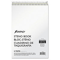 Ampad Steno Pads, Gregg Rule, Tan Cover, 80 Green-Tint 6 x 9 Sheets (25274)