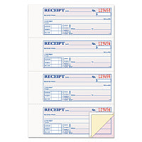 Adams Receipt Book, Three-Part Carbonless, 7.19 x 2.75, 4 Forms/Sheet, 100 Forms Total (TC1182)