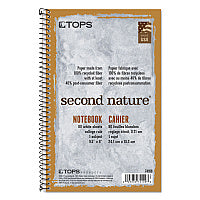 TOPS Second Nature Single Subject Wirebound Notebooks, Medium/College Rule, Light Blue Cover, (80) 9.5 x 6 Sheets (74109)