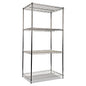 Alera NSF Certified Industrial Four-Shelf Wire Shelving Kit, 36w x 24d x 72h, Silver (ALESW503624SR)