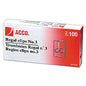 Acco Regal Clips, #3, Smooth, Silver, 100/Box (72130)