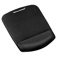 Fellowes PlushTouch Mouse Pad with Wrist Rest, 7.25 x 9.37, Black (9252001)