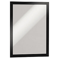 Durable DURAFRAME Sign Holder, 8.5 x 11, Black Frame, 2/Pack (476801)