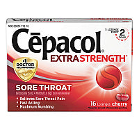 Cepacol Extra Strength Sore Throat Lozenge, Cherry, 16/Box, 24 Boxes/Carton (71016CT)
