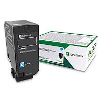 Lexmark 74C0HCG High-Yield Toner, 12,000 Page-Yield, Cyan