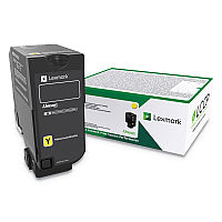 Lexmark 74C0HYG High-Yield Toner, 12,000 Page-Yield, Yellow