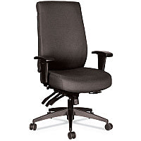 Alera Wrigley Series 24/7 High Performance High-Back Multifunction Task Chair, Supports 300 lb, 17.24" to 20.55" Seat, Black (ALEHPT4101)