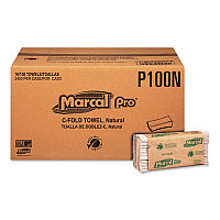 Marcal(R) Pro Folded Paper Towels, Natural, 16 Packs of Paper Towels (P100N)