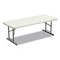 AbilityOne 7110016716416, SKILCRAFT Blow Molded Folding Tables, Rectangular, 72w x 30d x 35h, Platinum