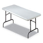 AbilityOne 7110016716417, SKILCRAFT Blow Molded Folding Tables, Rectangular, 30w x 60d x 29h, Platinum