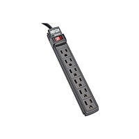 Tripp Lite Power Strip 6-Outlet 5-15R AC 6ft Cord 5-15P Black Housing 120V