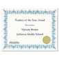 Geographics Award Certificates with Gold Seals, 8.5 x 11, Unique Blue with White Border, 25/Pack (39087)