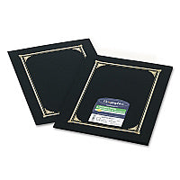 Geographics Certificate/Document Cover, 12.5 x 9.75, Black, 6/Pack (45331)