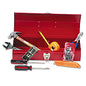 Great Neck 16-Piece Light-Duty Office Tool Kit, Metal Box, Red (CTB9)