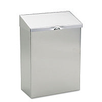 HOSPECO Wall Mount Sanitary Napkin Receptacle, Stainless Steel (ND1E)