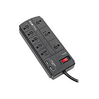 Tripp Lite Surge Protector Strip 8-Outlet 2 USB Charging Ports 8ft Cord