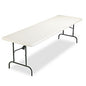 Iceberg IndestrucTable Industrial Folding Table, Rectangular, 96" x 30" x 29", Platinum (65233)