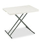 Iceberg IndestrucTable Classic Personal Folding Table, 30" x 20" x 25" to 28", Platinum/Gray (65490)