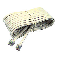 Softalk Telephone Extension Cord, Plug/Plug, 25 ft, Ivory (04020)