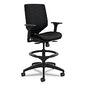HON Solve Series Upholstered Back Task Stool, Supports Up to 300 lb, 23" to 33" Seat Height, Ink Seat/Back, Black Base (SVSU1ACLC10T)