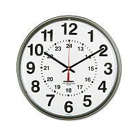 AbilityOne 6645014919814 SKILCRAFT Atomic Slimline Wall Clock, 12.75" Overall Diameter, Black Case, 1 AA (sold separately)
