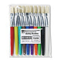 Charles Leonard Stubby Brush Set, Natural Bristle, Flat Profile, 10/Set (73290)