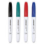 Universal Pen Style Dry Erase Marker, Fine Bullet Tip, Assorted Colors, 4/Set (UNV43670)