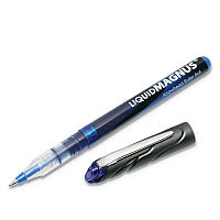 AbilityOne 7520014612663, SKILCRAFT Liquid Magnus Hybrid Gel Pen, Stick, Extra-Fine 0.5 mm, Blue Ink, Clear/Blue Barrel, Dozen