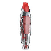 Universal Retractable Pen Style Correction Tape, Transparent Gray/Red Applicator, 0.2" x 236", 4/Pack (UNV75605)