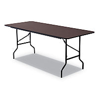 Iceberg OfficeWorks Classic Wood-Laminate Folding Table, Curved Legs, Rectangular, 72" x 30" x 29", Walnut (55324)
