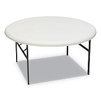 Iceberg IndestrucTable Classic Folding Table, Round, 60" x 29", Platinum (65263)