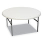 Iceberg IndestrucTable Classic Folding Table, Round, 60" x 29", Platinum (65263)
