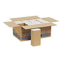 Pacific Blue(TM) Basic Multifold Paper Towels, 1-Ply, White, 4000 Towels (20204)