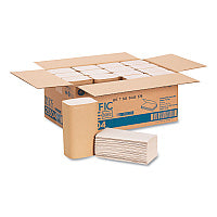 Pacific Blue(R) Singlefold Paper Towels, 1-Ply, Brown, 4000 Towels (23504)