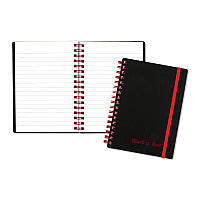 Black n' Red Flexible Cover Twinwire Notebooks, SCRIBZEE Compatible, 1-Subject, Wide/Legal Rule, Black Cover, (70) 5.88 x 4.13 Sheets (F67010)