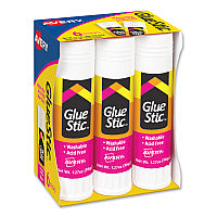 Avery Permanent Glue Stic Value Pack, 1.27 oz, Applies White, Dries Clear, 6/Pack (98073)