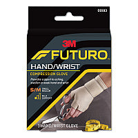 FUTURO Energizing Support Glove, Small/Medium, Fits Palm Size 6.5" - 8.0", Tan (09183EN)