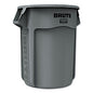 Rubbermaid Commercial Vented Round Brute Container, 55 gal, Plastic, Gray (265500GY)