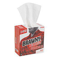 Brawny Medium Duty Premium DRC Wipers, 1-Ply, 9.25 x 16.3, Unscented, White, 90/Box (2007003)