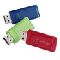 Verbatim Store 'n' Go USB Flash Drive, 32 GB, Assorted Colors, 3/Pack (99811)