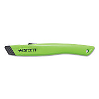 Westcott Safety Ceramic Blade Box Cutter, 0.5" Blade, 5.5" Plastic Handle, Green (16475)