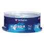 Verbatim BD-R Blu-Ray Disc, 25 GB, 16x, White, 25/Pack (97457)