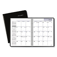 AT-A-GLANCE DayMinder Monthly Planner with Notes Column, Ruled Blocks, 8.75 x 7, Black Cover, 12-Month (Jan to Dec): 2026 (G40000)