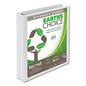 Samsill Earth's Choice Plant-Based Round Ring View Binder, 3 Rings, 1.5" Capacity, 11 x 8.5, White (18957)