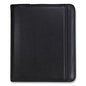 Professional Zippered Pad Holder/Ring Binder, Pockets, Writing Pad, Vinyl Black
