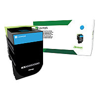 Lexmark 80C1HC0 Return Program High-Yield Toner, 3,000 Page-Yield, Cyan