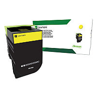 Lexmark 80C1HY0 Return Program High-Yield Toner, 3,000 Page-Yield, Yellow